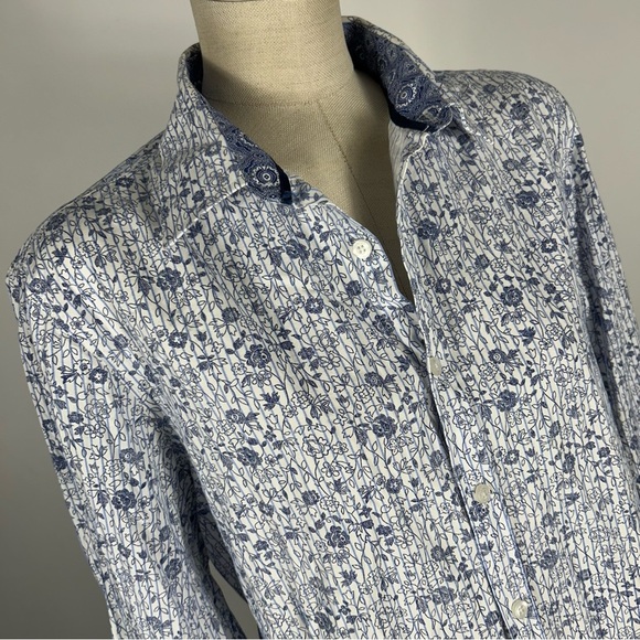 English laundry Men's Blue Floral Shirt M - Picture 4 of 11